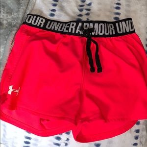 bright pink under armour shorts